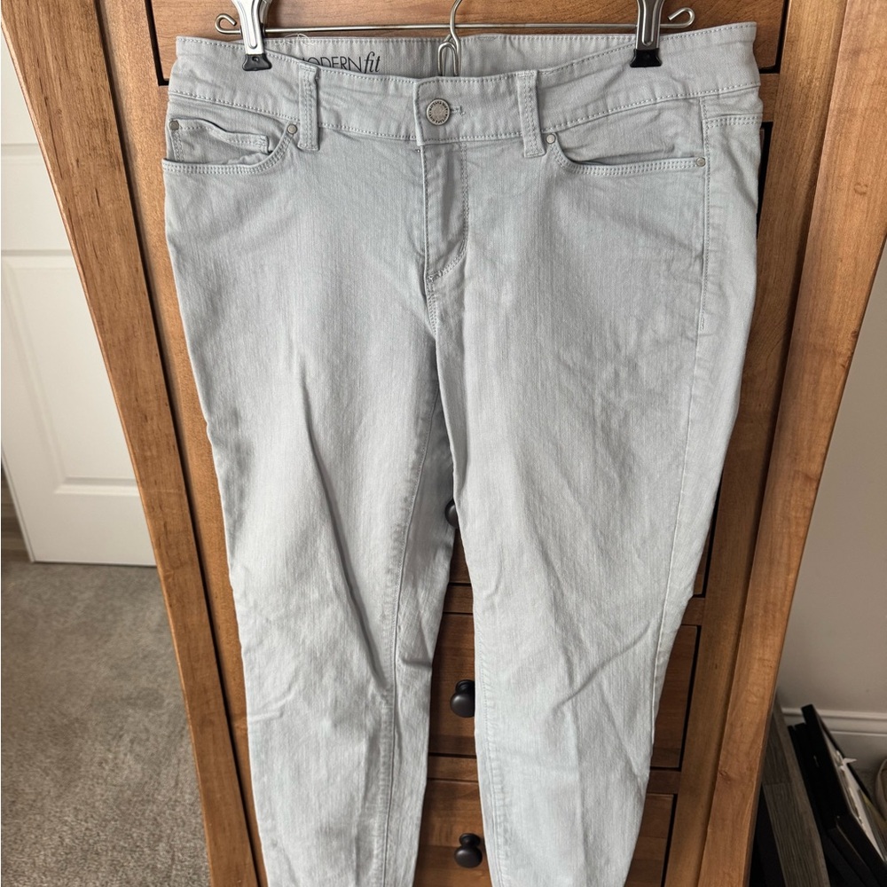 LOFT Modern Fit Light Gray Pants